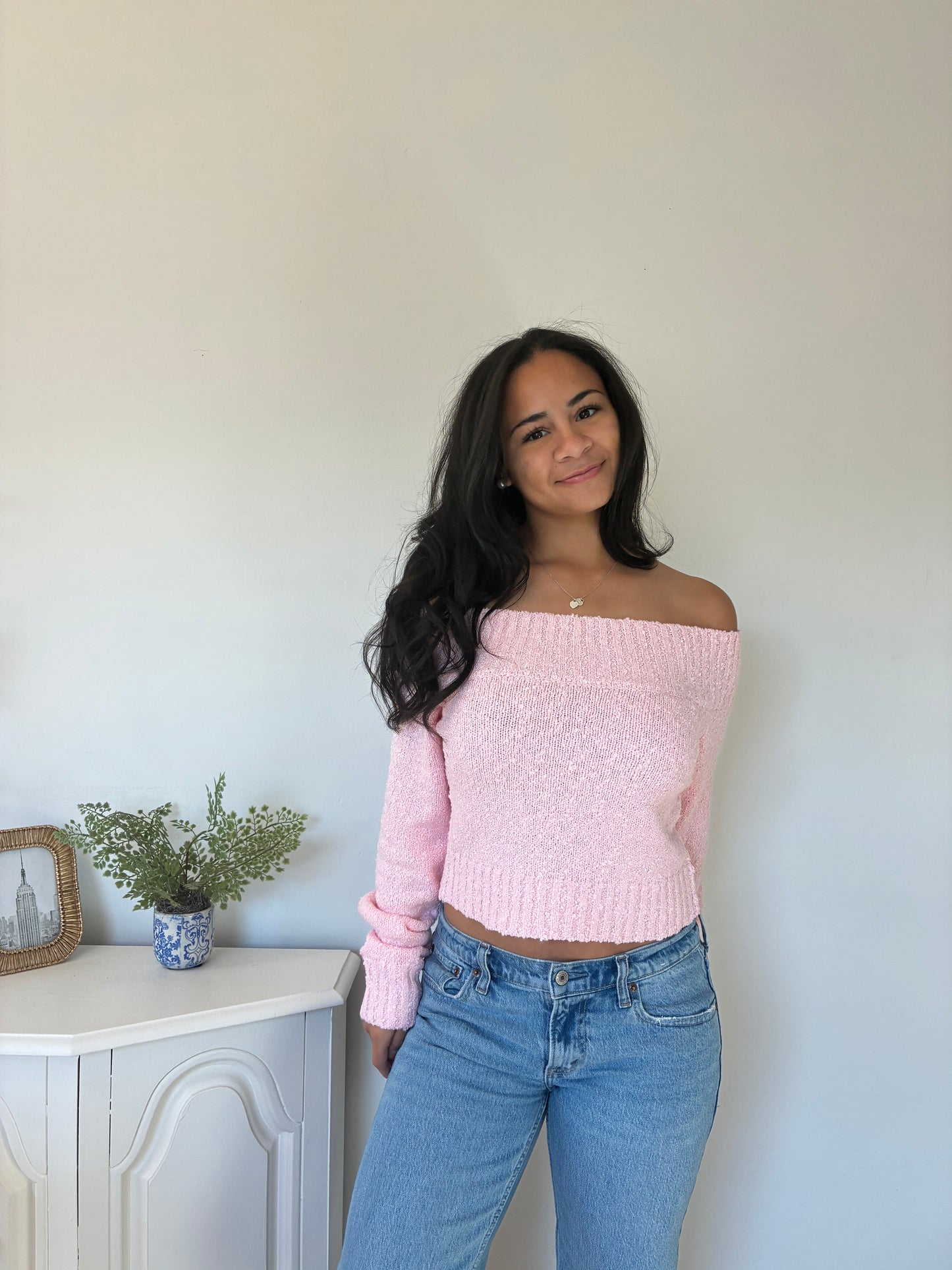 Petal Off Shoulder Sweater