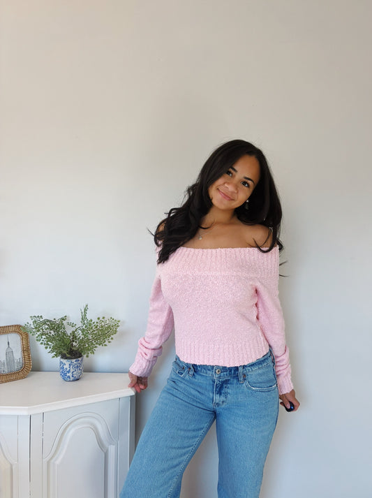 Petal Off Shoulder Sweater